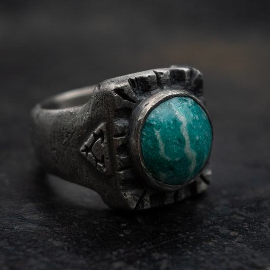 Anillo Heavy Ingot - Amazonita TALLA 10