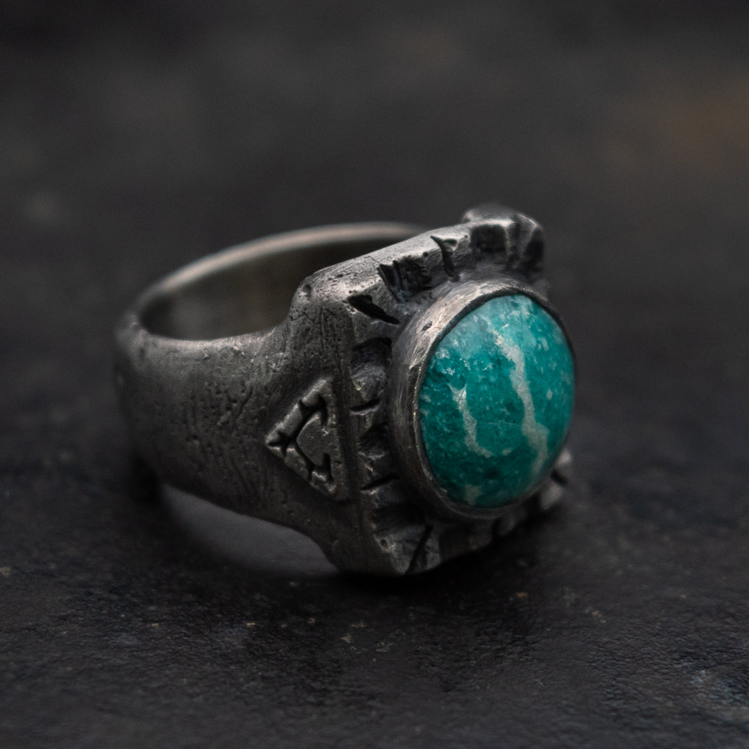 Anillo Heavy Ingot - Amazonita TALLA 10