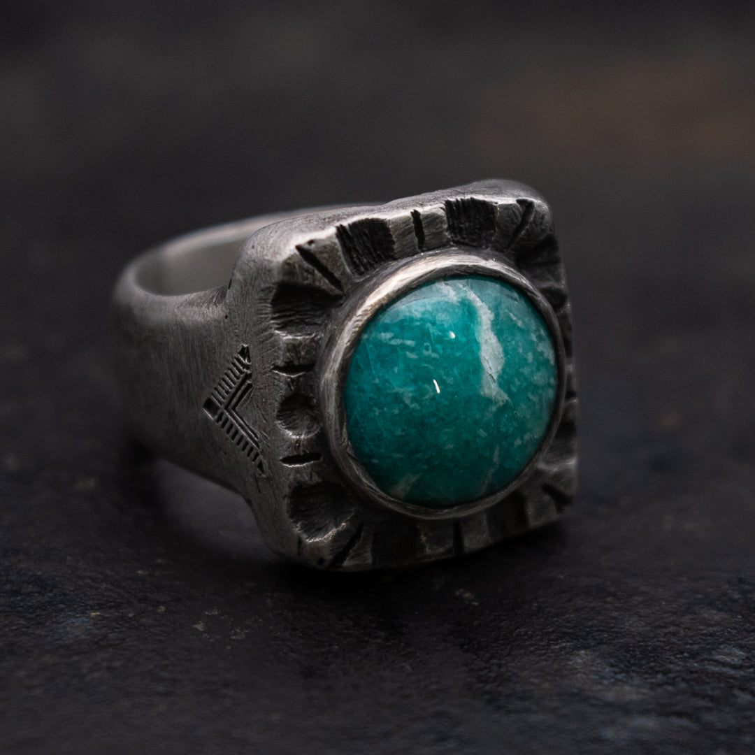 Anillo Heavy Ingot - Amazonita TALLA 10